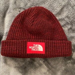 The North Face red/burgundy beanie